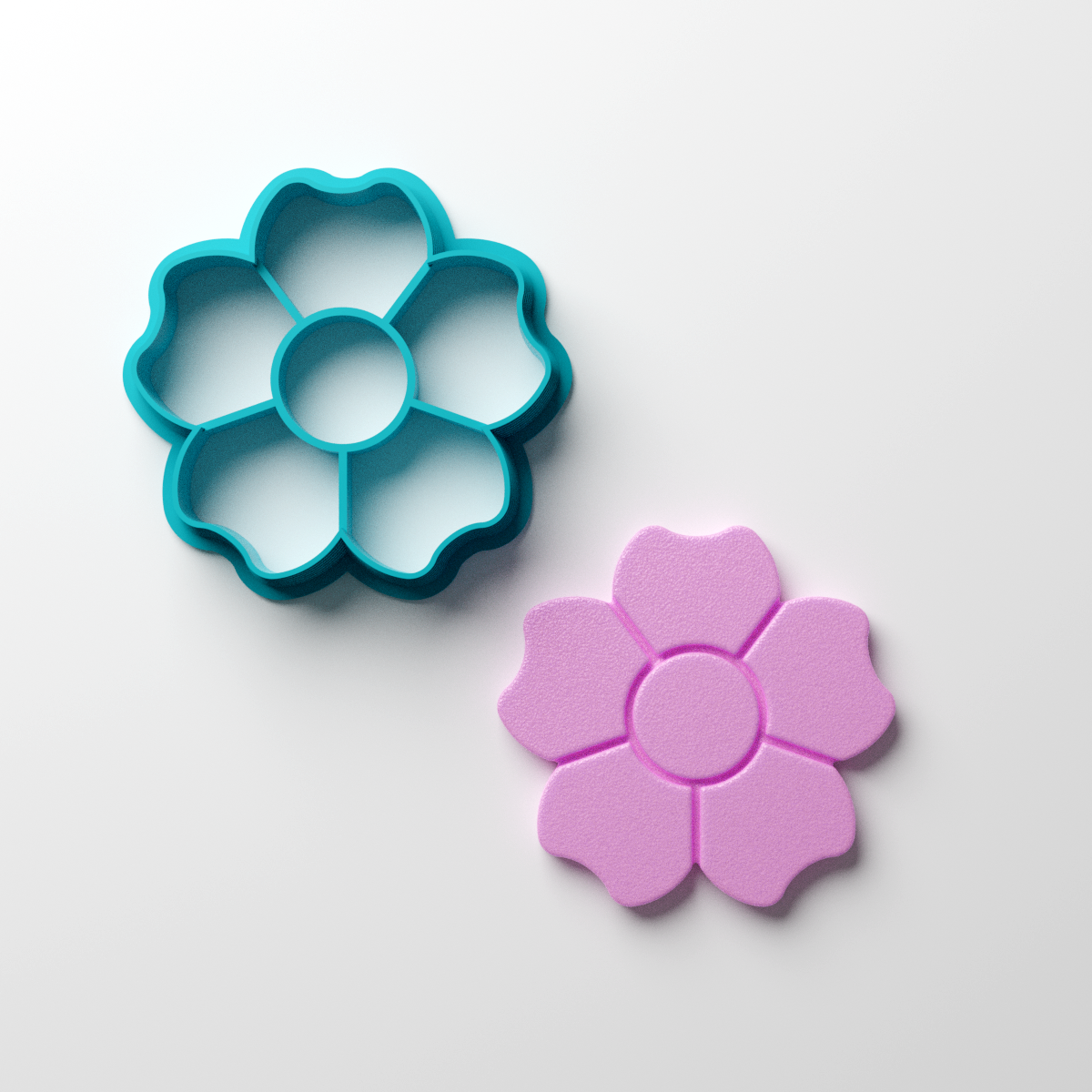 5 'M' Petal Flower Clay Cutter - Claylab