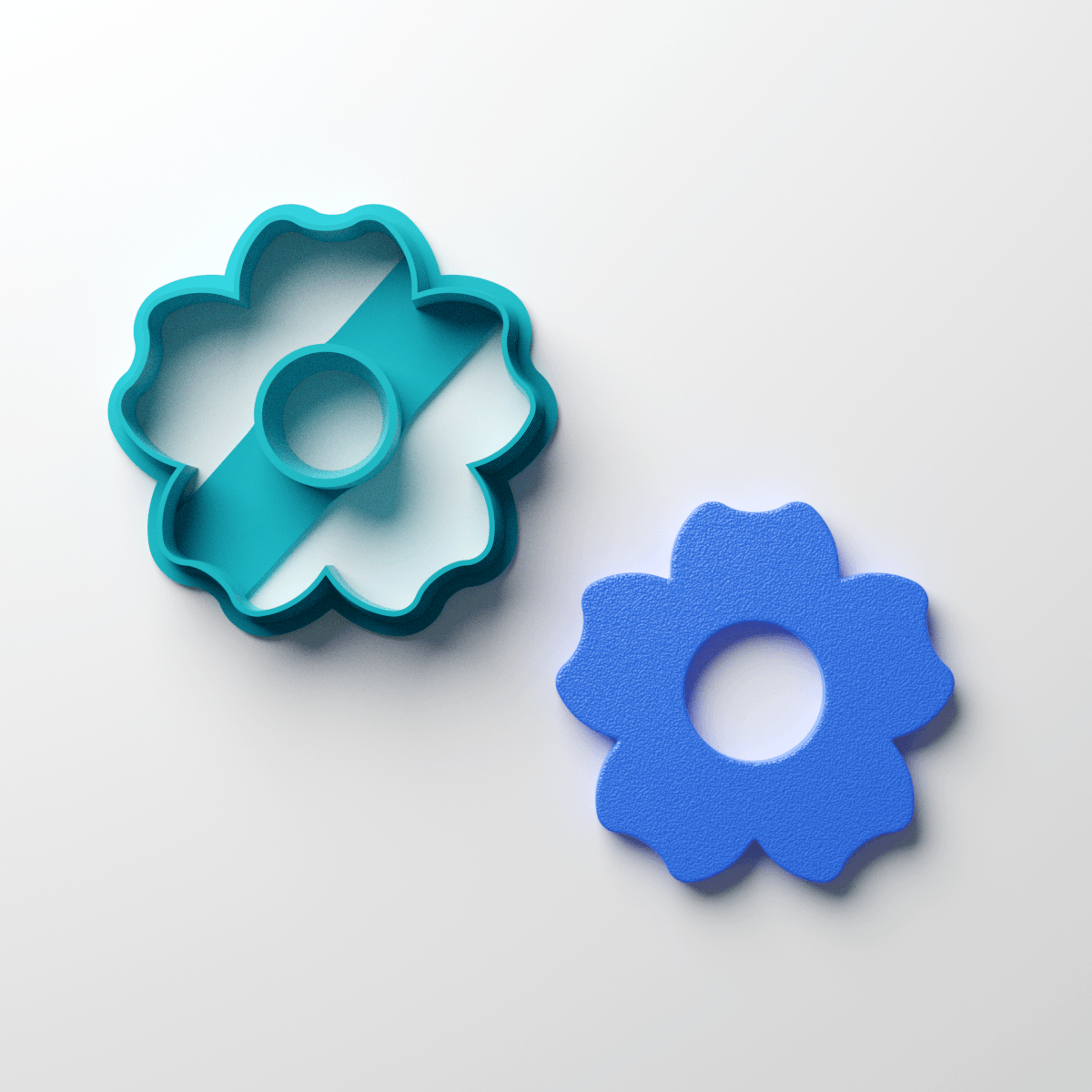 5 'M' Petal Hollow Flower Clay Cutter - Claylab