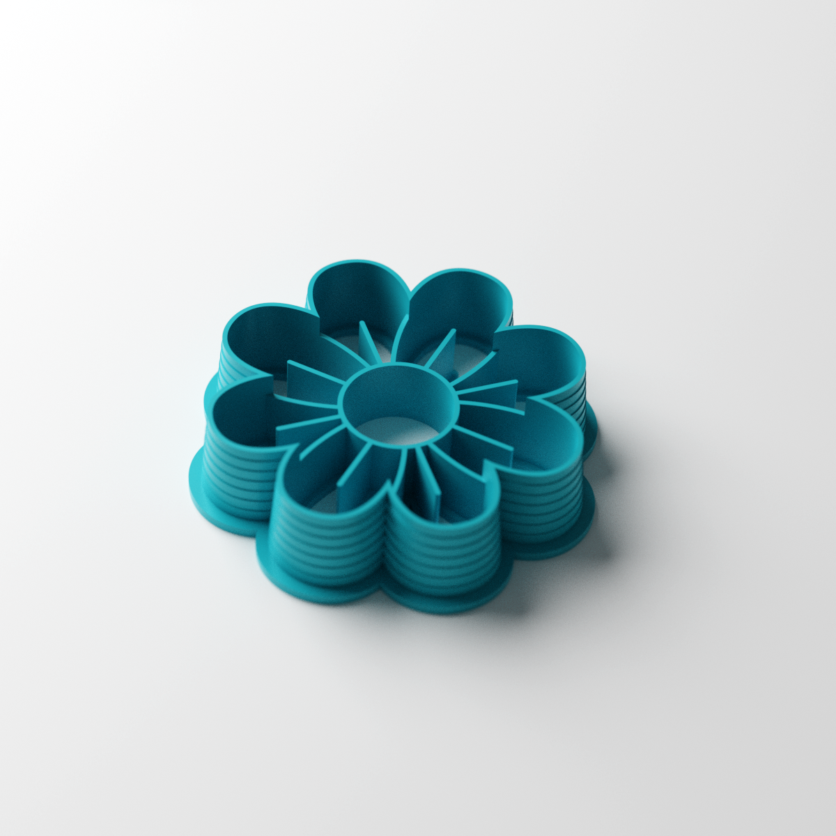 Layered Fancy Flower Clay Cutter - Claylab