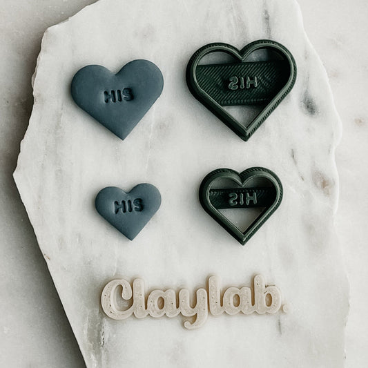 HIS Candy Heart Clay Cutter Claylab