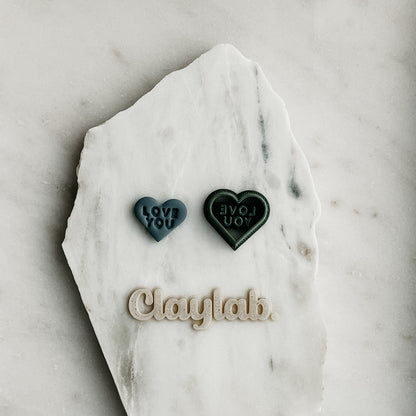 LOVE YOU Candy Heart Clay Cutter Claylab