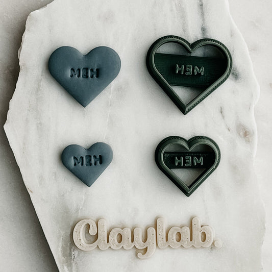 MEH Candy Heart Clay Cutter Claylab