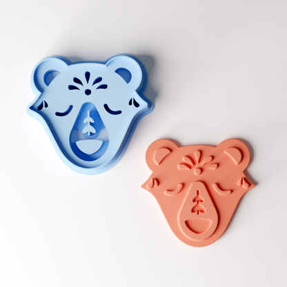 Ornate Folk Bear Clay Cutter - Claylab