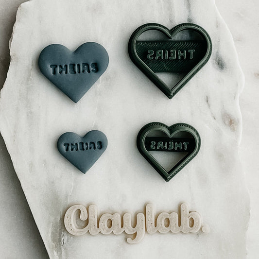 THEIRS Candy Heart Clay Cutter Claylab
