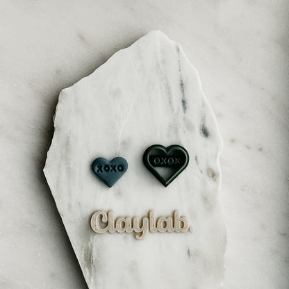 XOXO Candy Heart Clay Cutter Claylab